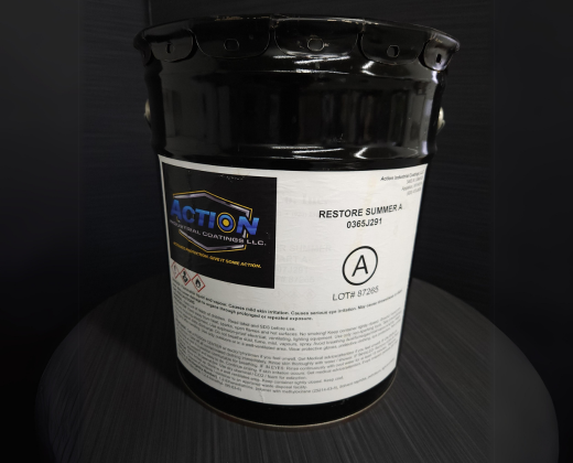 TreMender A concrete repair mortar in 5-gallon pail, used for repairing cracks, spalls, and surface defects before floor coating installation.