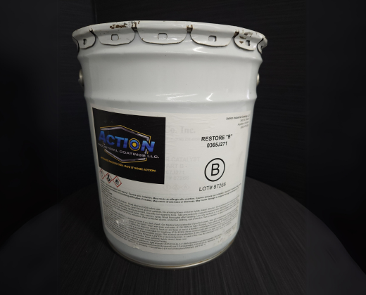 TreMender B concrete repair mortar Part B in labeled pail, designed for durable structural repairs prior to epoxy or polyurea coatings.